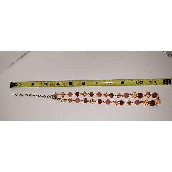 Retro Coral Beaded Jewelry Set – Necklace, Bracelet, Earrings Vintage Fashion - Picture 7 of 9